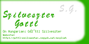 szilveszter gottl business card